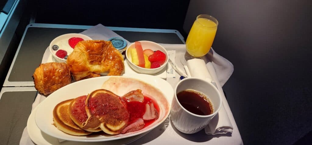 British Airways Club Suite Breakfast